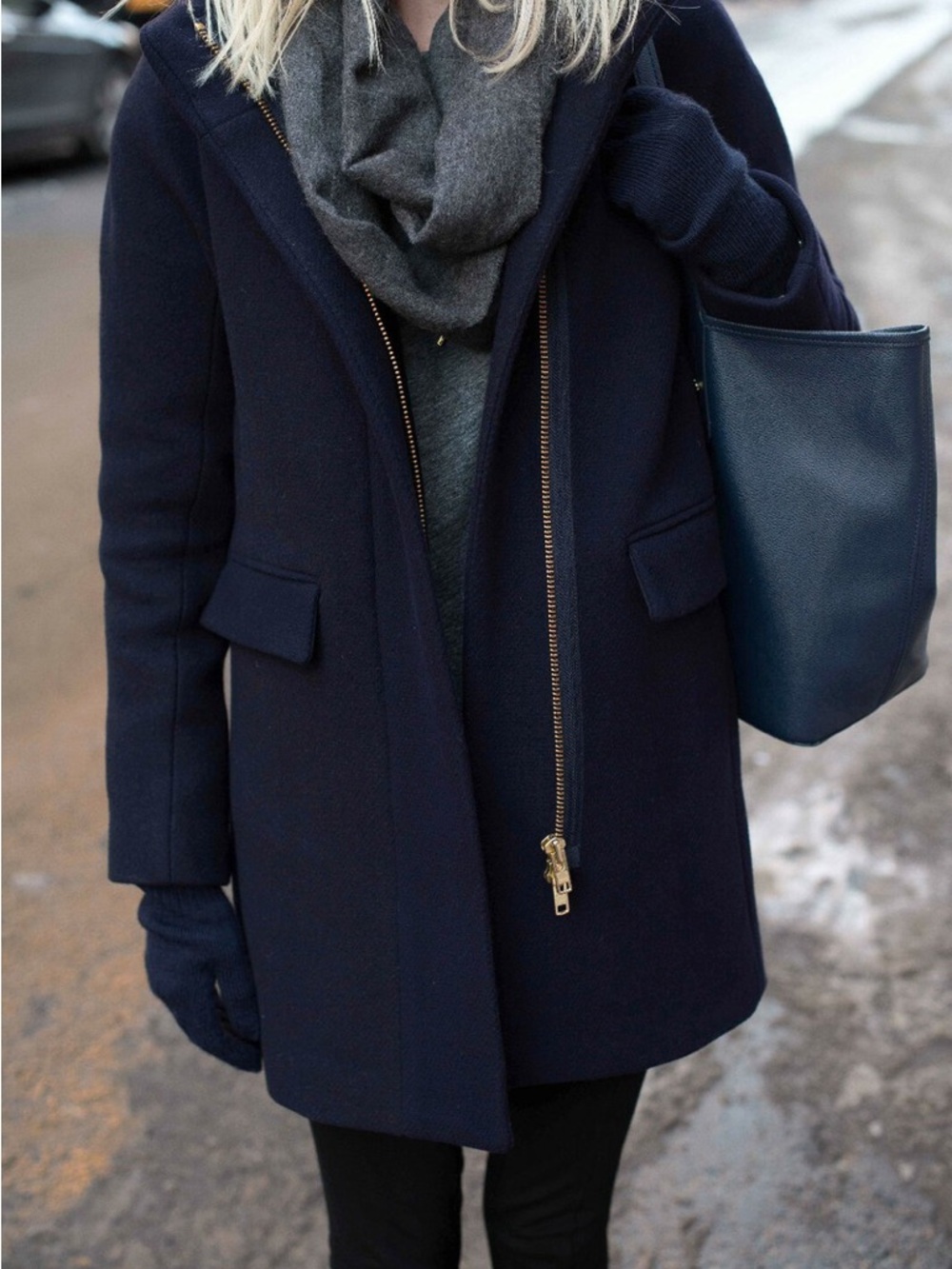 J.Crew Stadium-Cloth Wool Cocoon Coat